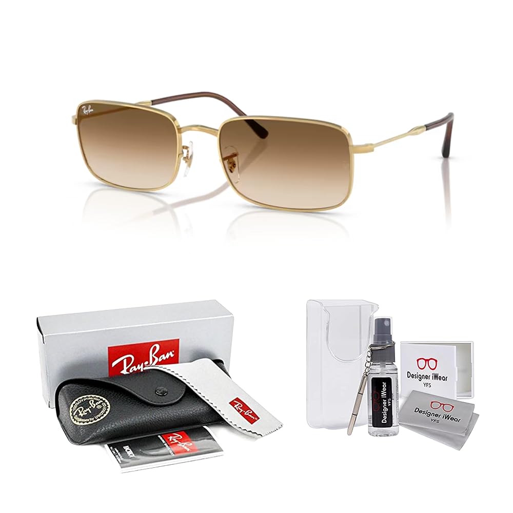 Amazon.com: Ray-Ban RB3746 001/51 56MM Arista Gold/Clear